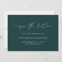 Scripted Heart | Elegant Dark Rich Teal