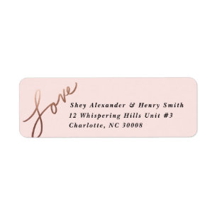 Scripted Love Foil Return Address