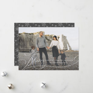 Scripted Merry Full Bleed Holiday Photo Cards