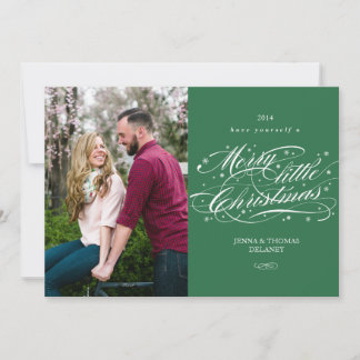 Scripted Merry Little Christmas Holiday Card