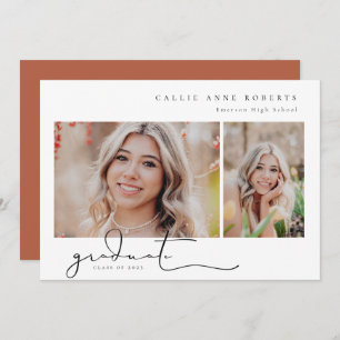 Scripted Snapshot Graduation Photo Announcement