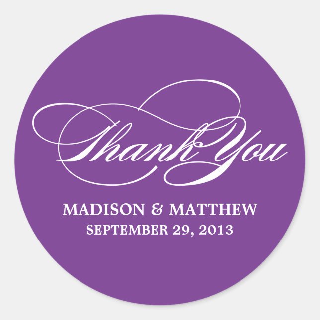 SCRIPTED | WEDDING THANK YOU FAVOR LABEL (Front)