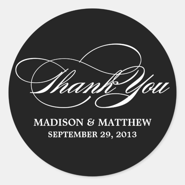 SCRIPTED | WEDDING THANK YOU FAVOR LABEL (Front)