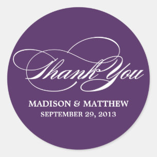 SCRIPTED   WEDDING THANK YOU FAVOR LABEL