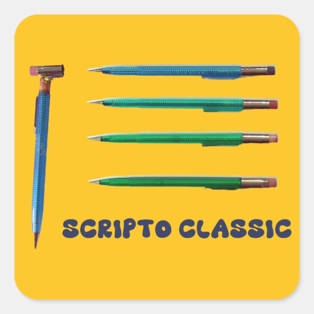 Scripto Classic Mechanical Pencil Square Sticker (Front)