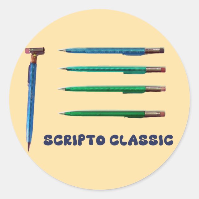 Scripto Classic Mechanical Pencils Classic Round Sticker (Front)