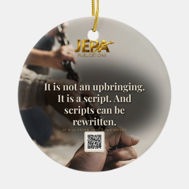 Scripts Can Be Rewritten Book Quote Ceramic Ornament (Front)