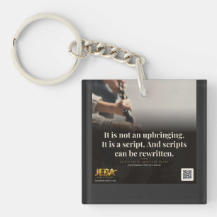 Scripts Can Be Rewritten Book Quote Keychain