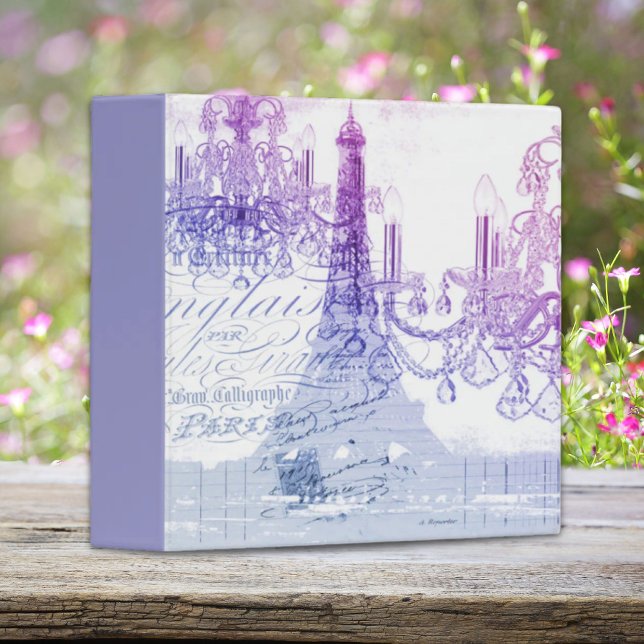 scripts purple chandelier paris eiffel tower binder (scripts purple chandelier paris eiffel tower 3 ring binder)