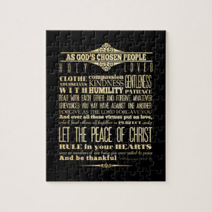 Scriptural Bible Verse - Colossians 3:12-13 Jigsaw Puzzle