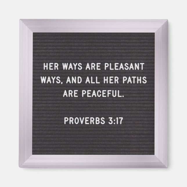 Scripture Aimant - Proverbs 3:17 (Devant)