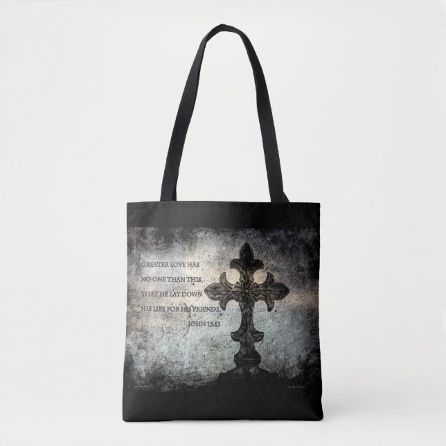 Scripture All-Over-Print Cross Body Bag (Front)