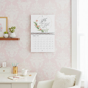 Scripture and flowers calendar