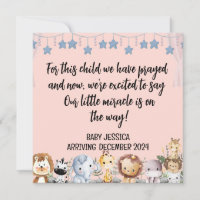 Scripture Baby Girl Announcement Card This Child 2