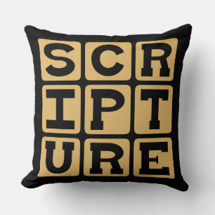 Scripture, Biblical Study Throw Pillow