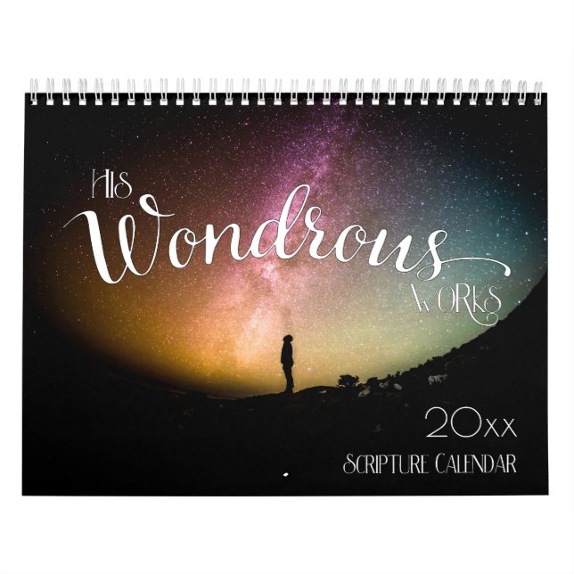 Scripture Calendar - His Wondrous Works (Cover)