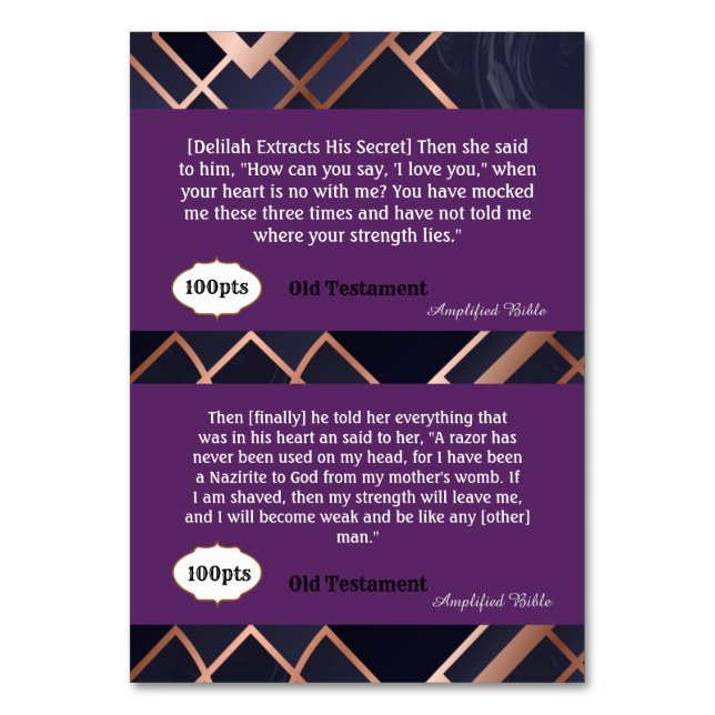 Scripture Card for Game (Back)