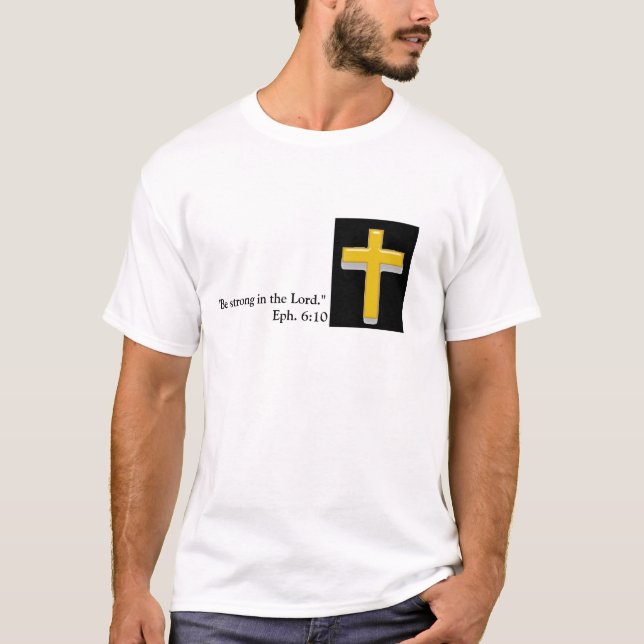 Scripture/ Christian Cross Men's T-shirt (Front)