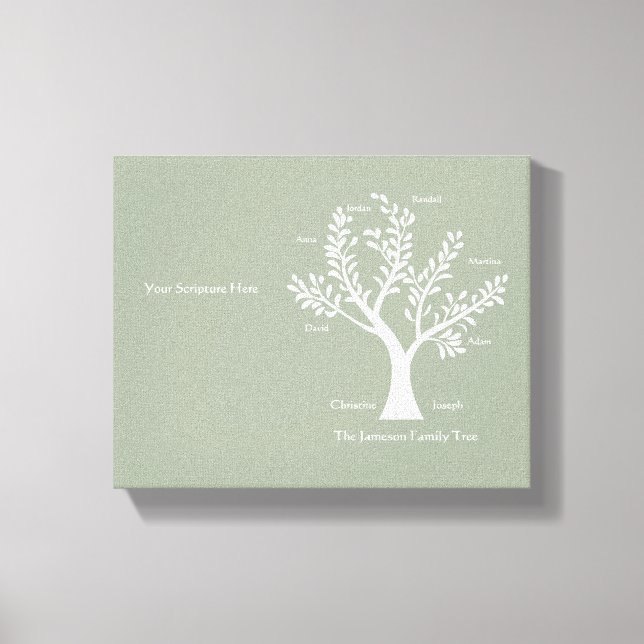 Scripture Family Tree  Canvas Print, Warm Grey Print (Front)