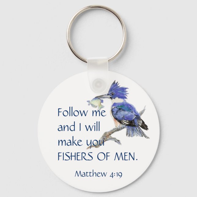 Scripture, Fishers of Men, Inspirational Quote Keychain (Front)