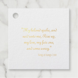 Scripture Foil Favour Tag