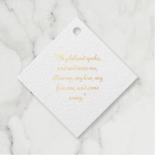 Scripture Foil Favour Tag