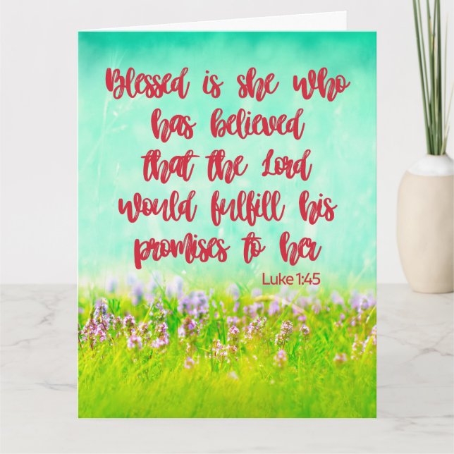 Scripture Folded Greeting Card  (Front)