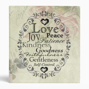 Scripture Fruit of the Spirit Vintage Rose Binder