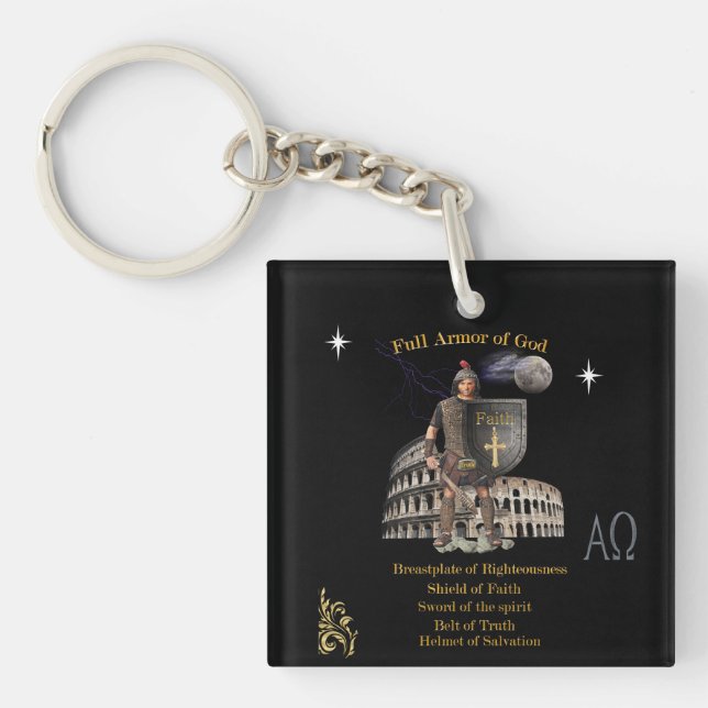 Scripture Full Armour of GOD Keychain (Front)