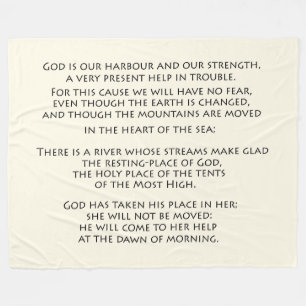 Scripture God Bible Verse Psalms Fleece Blanket