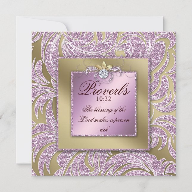 Scripture God's Provision Proverbs 10:22 Invitation (Front)