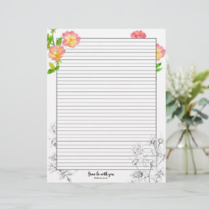 Scripture Grace Be With You Hebrews Journal Letterhead