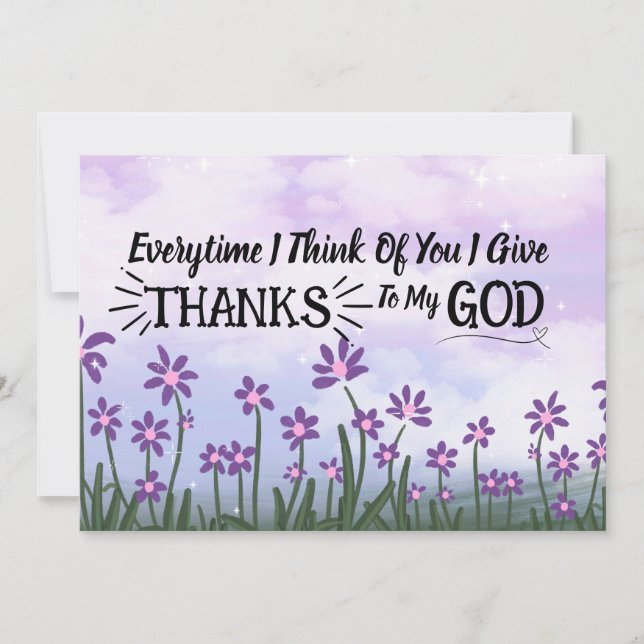 Scripture Greeting Flat Card Give Thanks (Front)