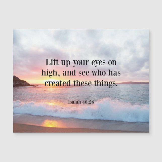 Scripture, Isaiah 40:26 (Front)