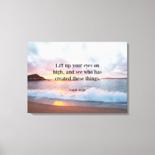 Scripture, Isaiah 40:26 Canvas Print