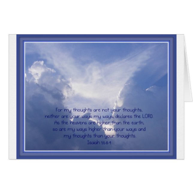 Scripture, Isaiah 55:8,9, My ways are Higher (Front Horizontal)