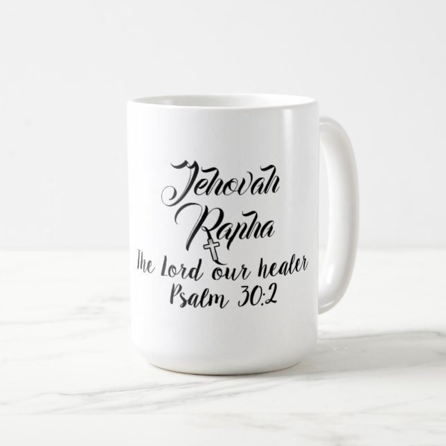 Scripture Jehovah Rapha# 2 Classic Mug (Front Right)