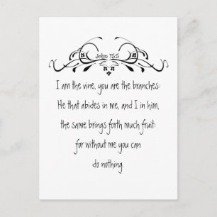 Scripture, John 5:15 I am the Vine Postcard