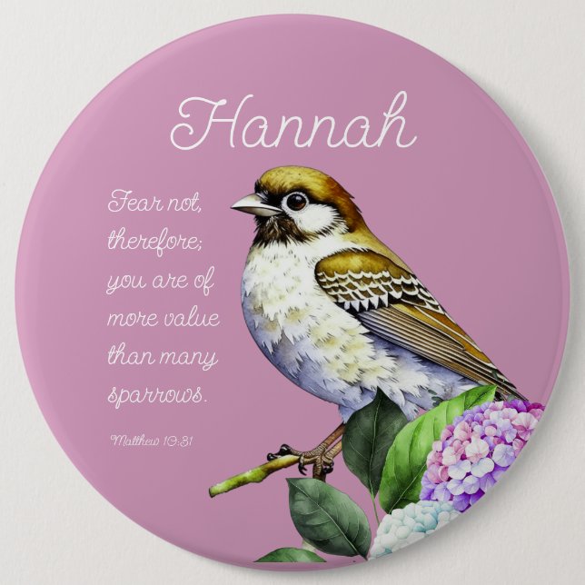 Scripture Matthew 10:31 6 Inch Round Button (Front)