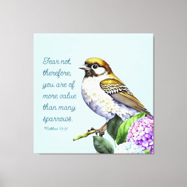 Scripture Matthew 10:31 Canvas Print (Front)