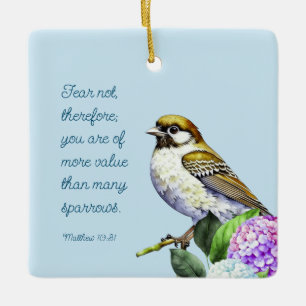 Scripture Matthew 10:31 Ceramic Ornament
