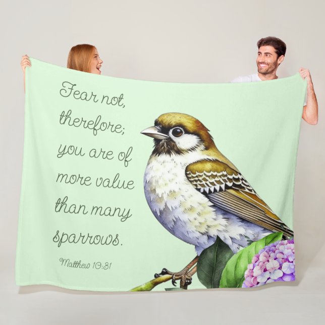Scripture Matthew 10:31 Fleece Blanket (In Situ)