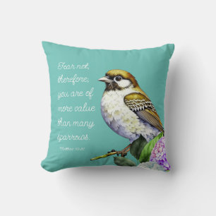 Scripture Matthew 10:31 Throw Pillow