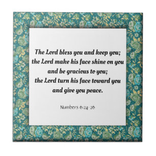 Scripture, Numbers 6:24-26 Tile
