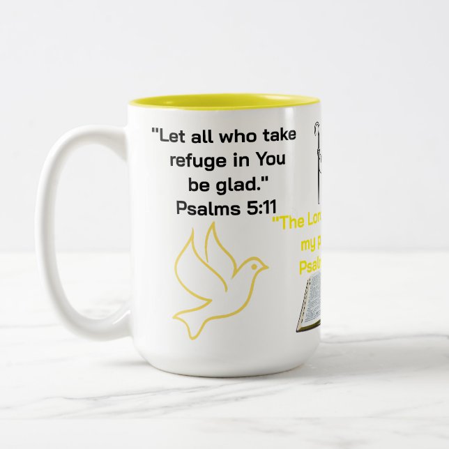 Scripture oriented Two-Tone coffee mug (Left)