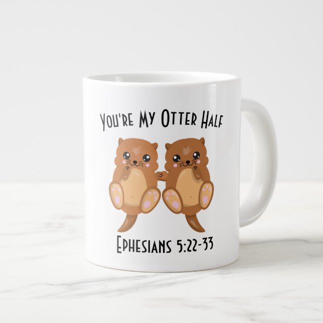 Scripture - Otter -Jumbo Mug (Front Right)