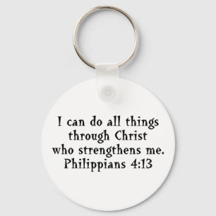scripture Phil 4:13 Keychain