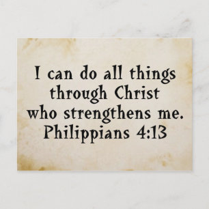scripture Phil 4:13 Postcard