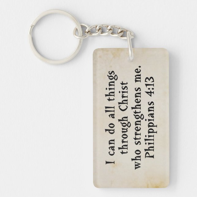 scripture Philippians 4:13 Keychain (Front)