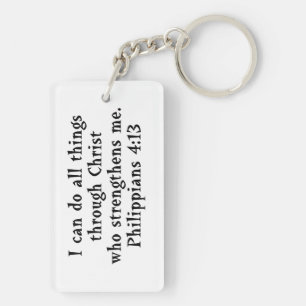 scripture Philippians 4:13 Keychain